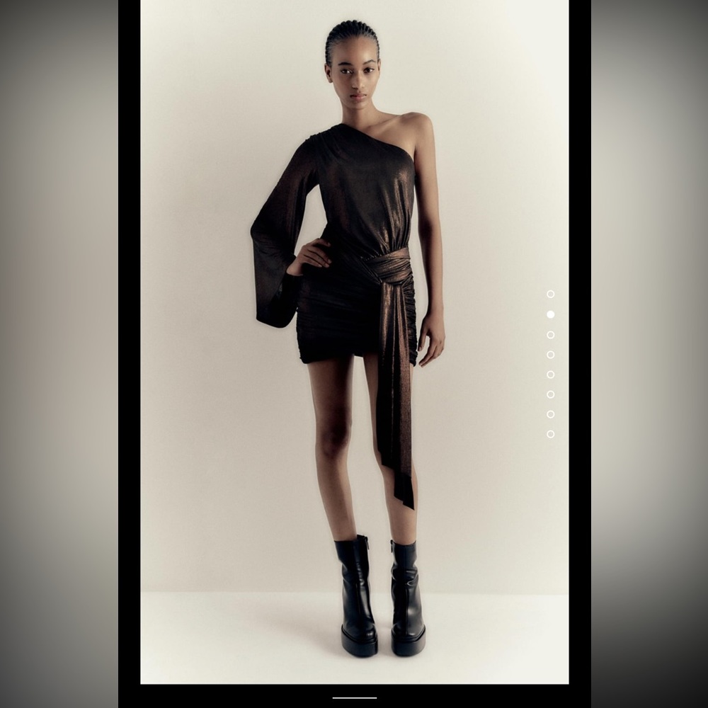 Zara Asymmetric mini dress